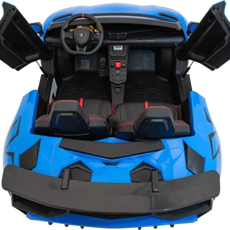 Дитяча акумуляторна машинка Lamborghini Aventador SV Синя