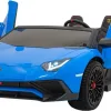 Дитяча акумуляторна машинка Lamborghini Aventador SV Синя