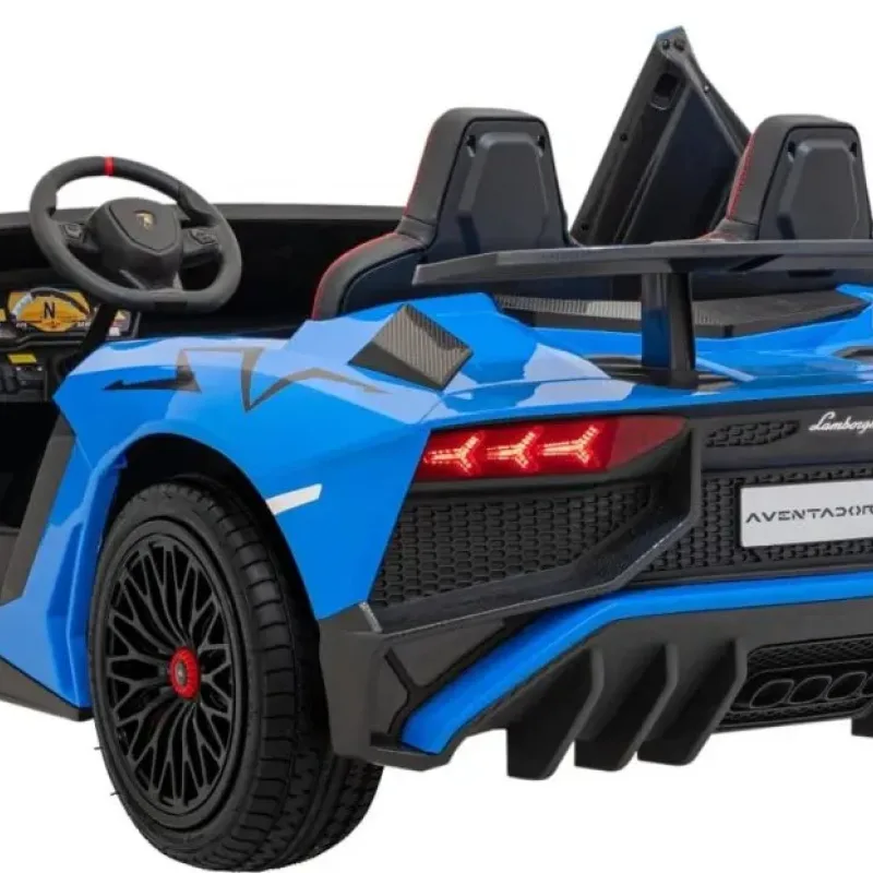 Дитяча акумуляторна машинка Lamborghini Aventador SV Синя