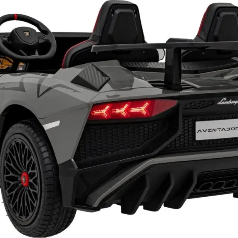 Дитяча акумуляторна машинка Lamborghini Aventador SV Сіра