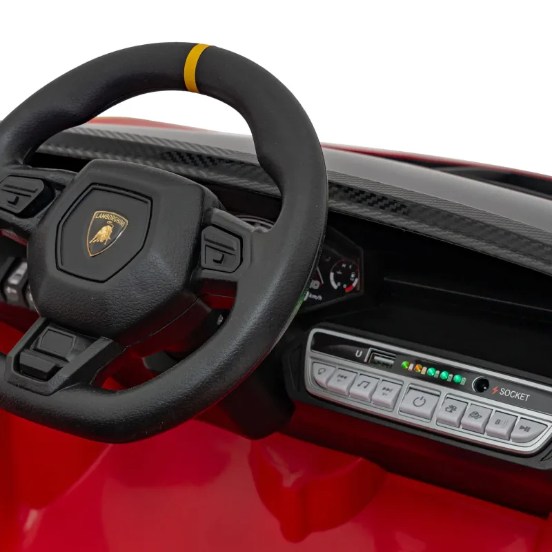 Дитяча акумуляторна машинка Lamborghini Invencible Червона Дитяча акумуляторна машинка Lamborghini Invencible Червона