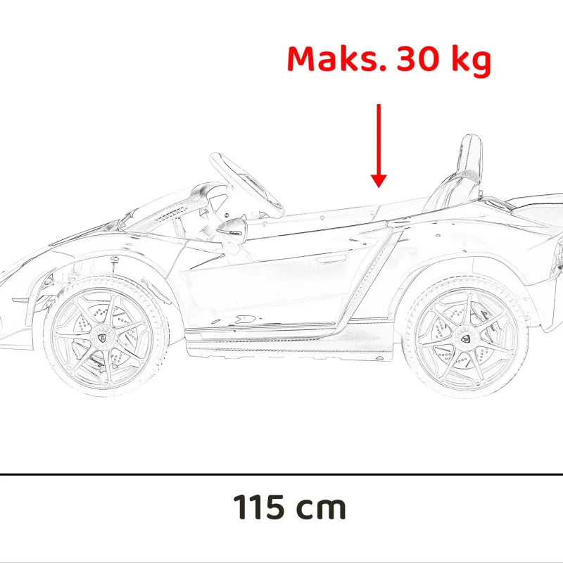 Дитяча акумуляторна машинка Lamborghini Invencible Червона Дитяча акумуляторна машинка Lamborghini Invencible Червона