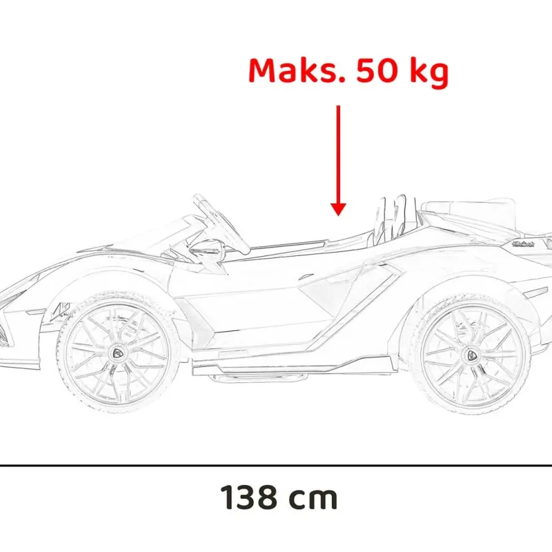 Дитяча акумуляторна машинка Lamborghini SIAN Red