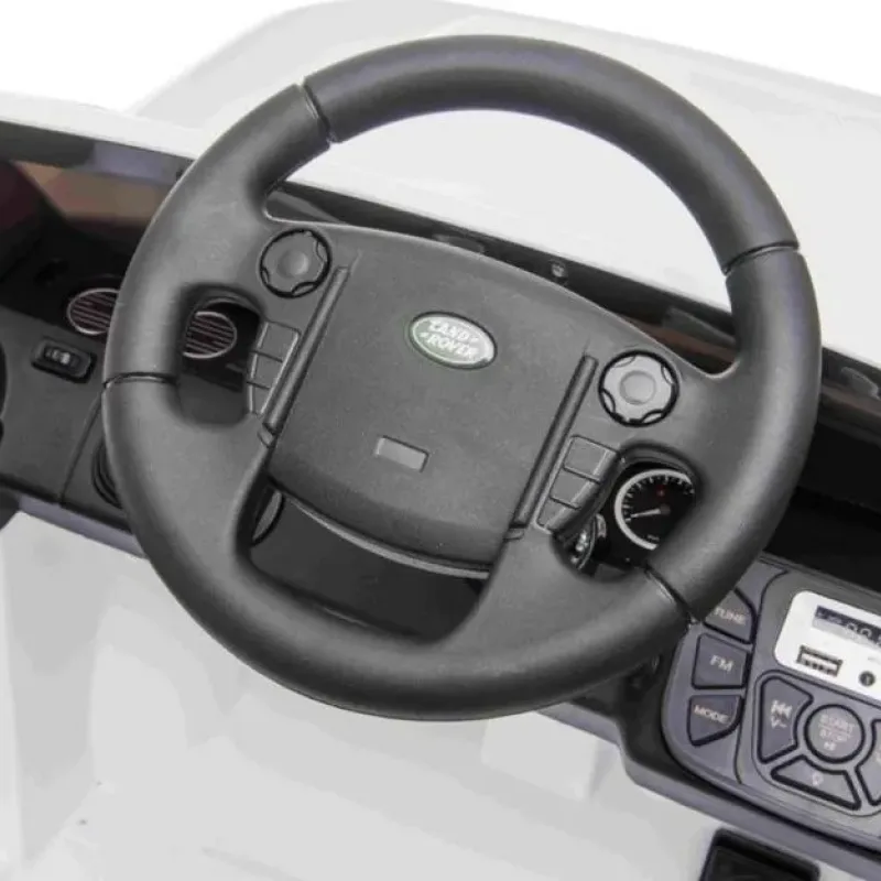 Дитяча акумуляторна машинка Land Rover Discovery Біла