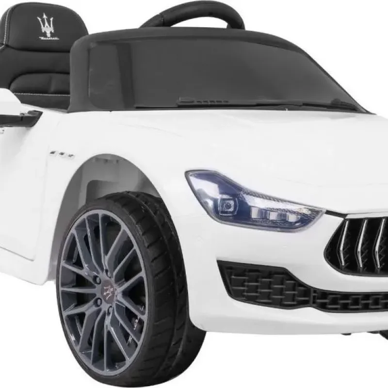 Дитяча акумуляторна машинка Maserati Ghibli Біла Дитяча акумуляторна машинка Maserati Ghibli Біла