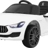 Дитяча акумуляторна машинка Maserati Ghibli Біла Дитяча акумуляторна машинка Maserati Ghibli Біла