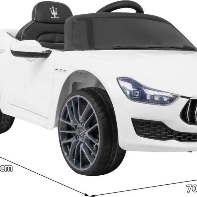 Дитяча акумуляторна машинка Maserati Ghibli Біла Дитяча акумуляторна машинка Maserati Ghibli Біла
