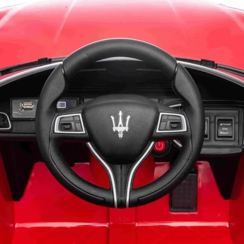 Дитяча акумуляторна машинка Maserati Ghibli на акумуляторі Червона