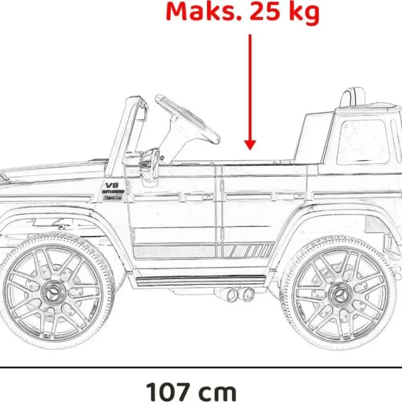 Дитяча акумуляторна машинка Mercedes AMG G63 Червона
