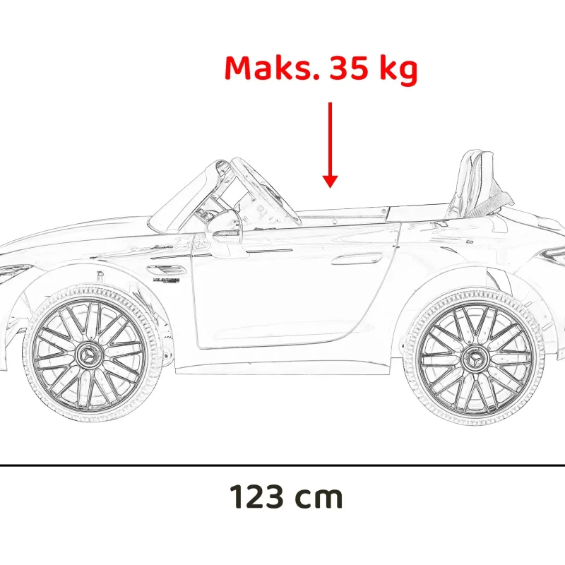 Дитяча акумуляторна машинка Mercedes Benz AMG SL63 Чорна