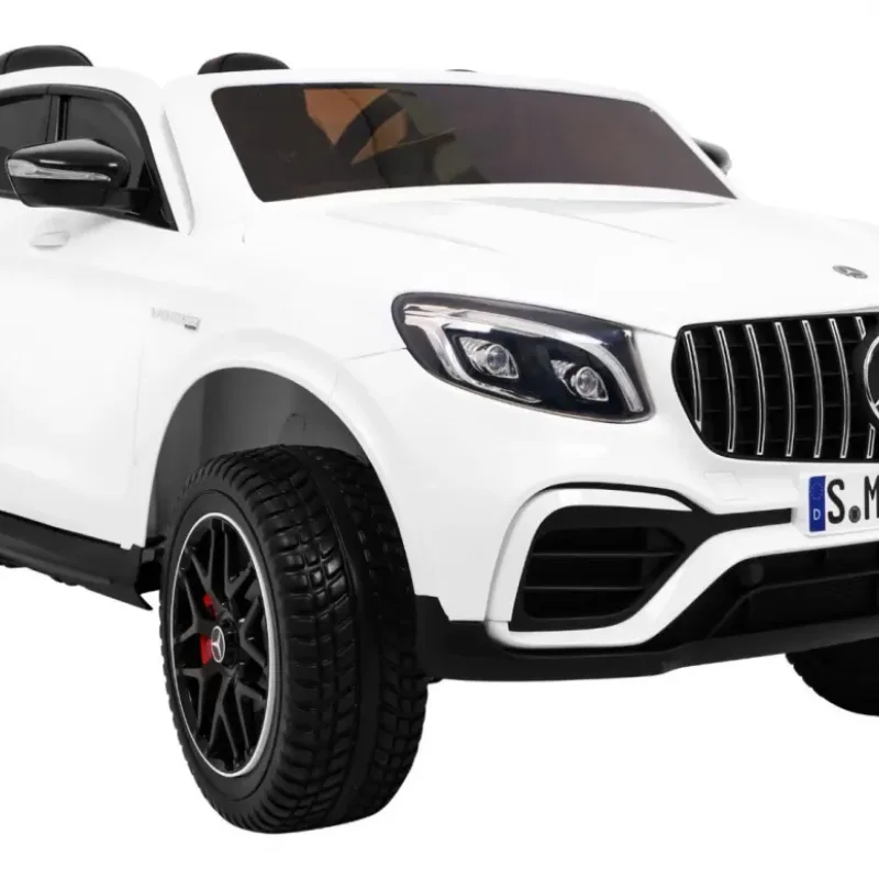Дитяча акумуляторна машинка Mercedes GLC 63S Біла