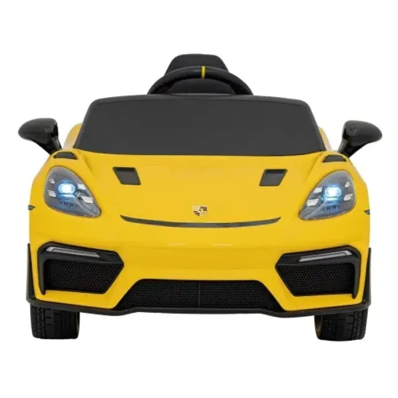 Дитяча акумуляторна машинка Porsche 718 Жовта