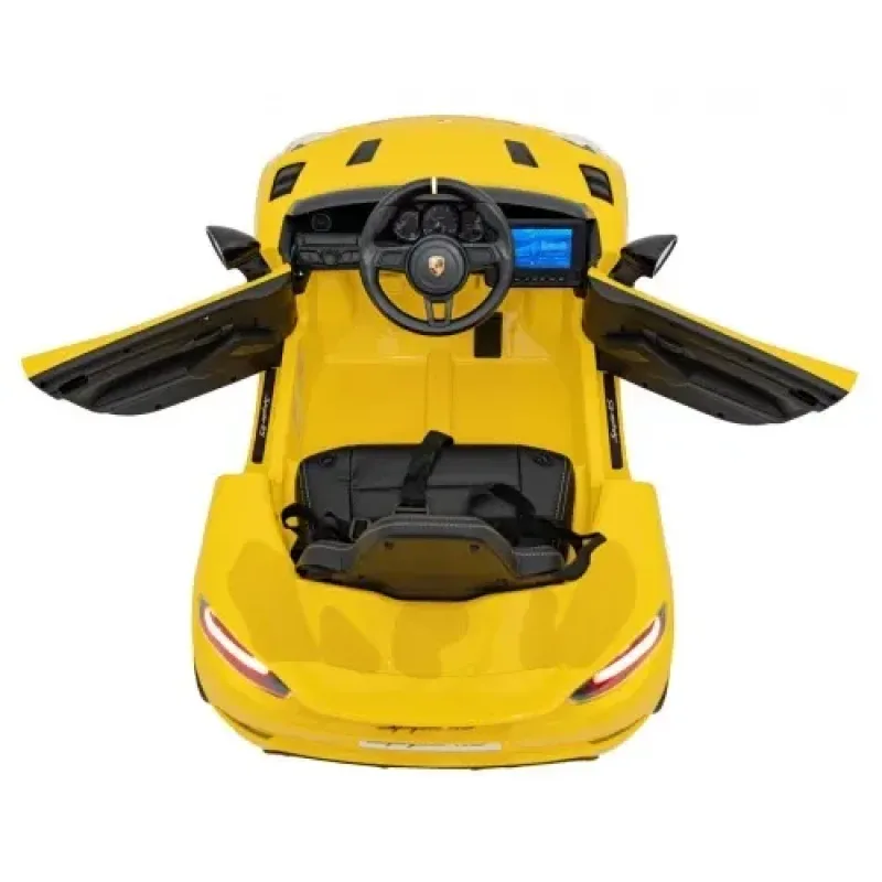 Дитяча акумуляторна машинка Porsche 718 фарбована Жовта