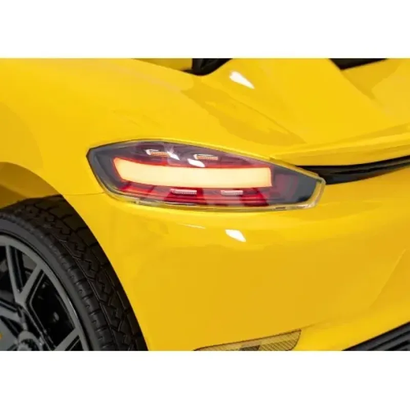 Дитяча акумуляторна машинка Porsche 718 фарбована Жовта
