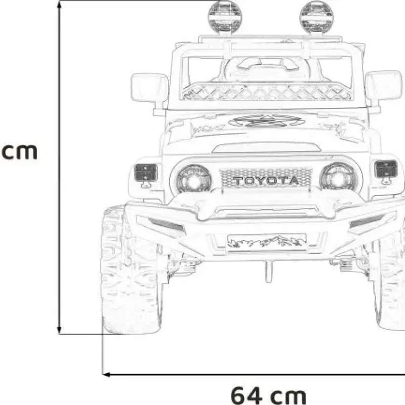 Дитяча акумуляторна машинка Toyota FJ Cruiser Біла