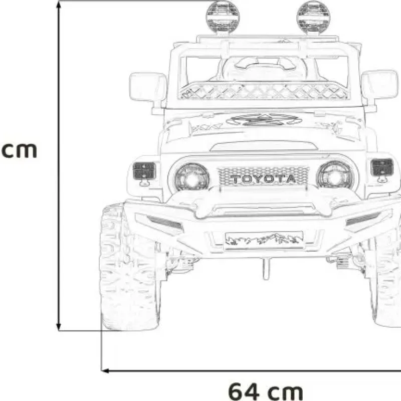 Дитяча акумуляторна машинка Toyota FJ Cruiser Чорна
