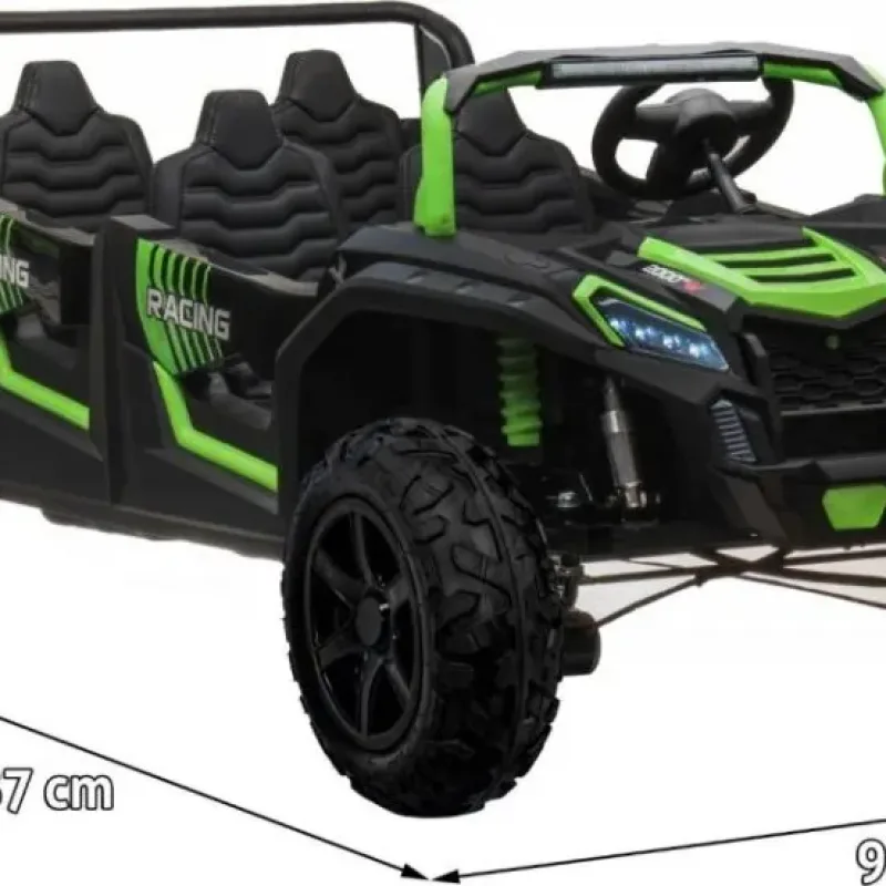 Дитяча акумуляторна машинка Баггі ATV RACING UTV2000 з літій-іонним акумулятором, зелена