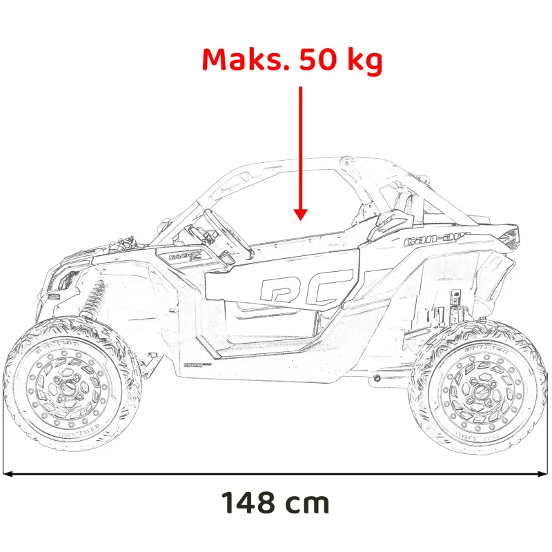 Дитяча акумуляторна машинка Баггі Maverick Turbo RR Блакитна Дитяча акумуляторна машинка Баггі Maverick Turbo RR Блакитна
