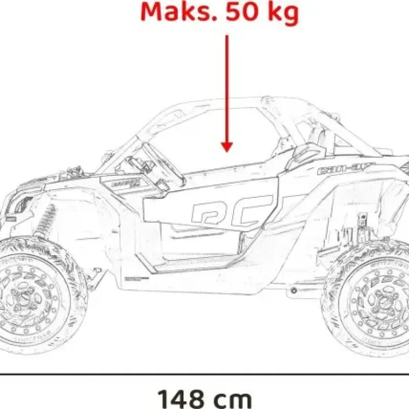 Дитяча акумуляторна машинка Баггі Maverick Turbo RR Чорна Дитяча акумуляторна машинка Баггі Maverick Turbo RR Чорна