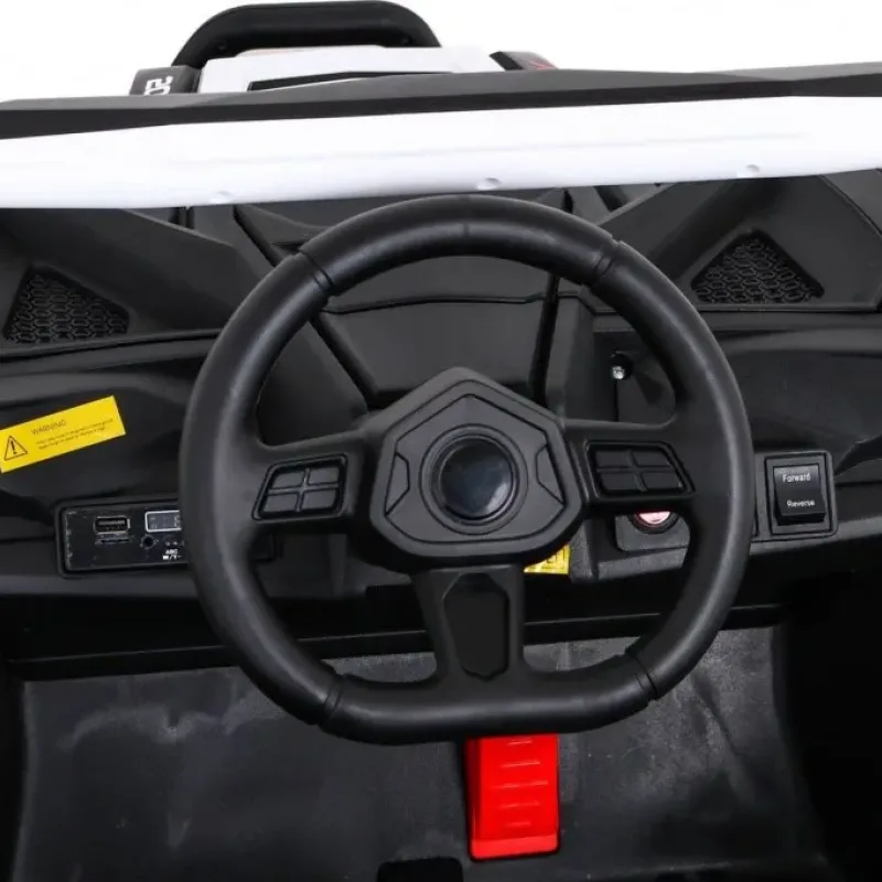 Дитяча акумуляторна машинка Баггі UTV 2000M Racing Battery Car, біла Дитяча акумуляторна машинка Баггі UTV 2000M Racing Battery Car, біла