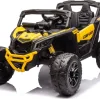 Дитячий акумуляторний квадроцикл CAN-AM Maverick Жовтий
