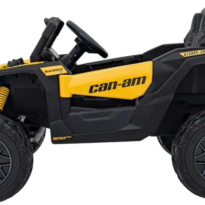 Дитячий акумуляторний квадроцикл CAN-AM Maverick Жовтий