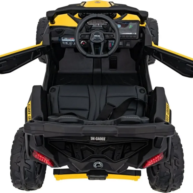 Дитячий акумуляторний квадроцикл CAN-AM Maverick Жовтий