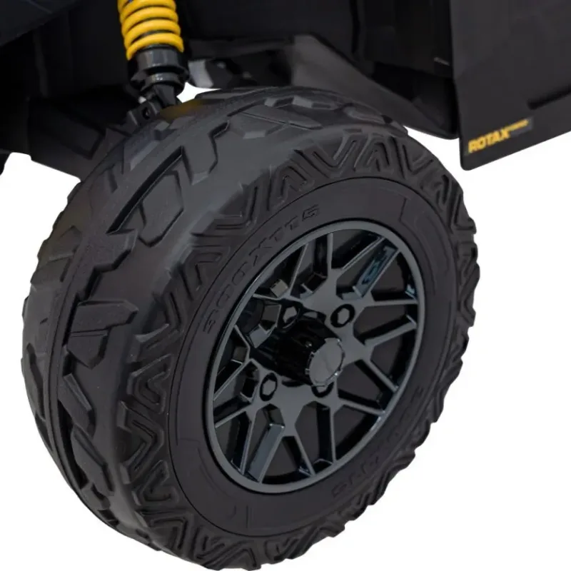 Дитячий акумуляторний квадроцикл CAN-AM Maverick Жовтий
