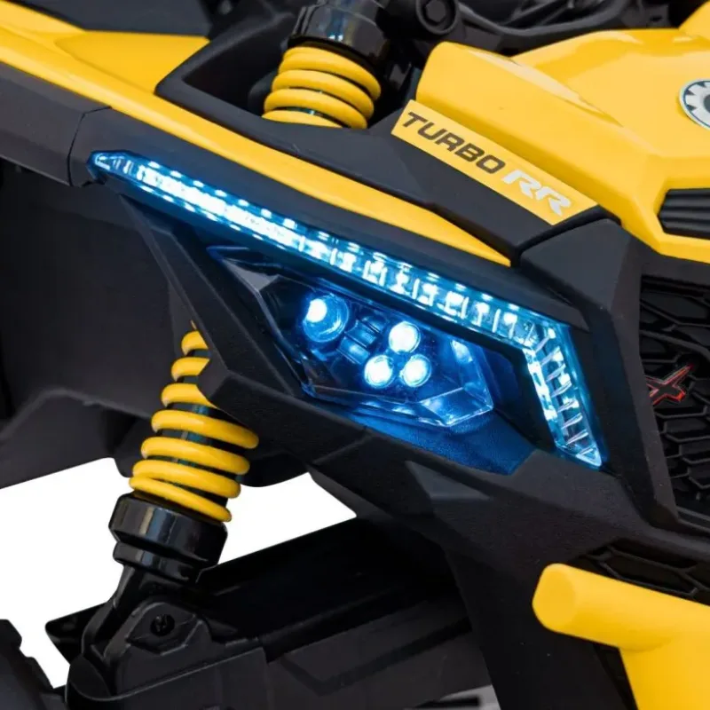 Дитячий акумуляторний квадроцикл CAN-AM Maverick Жовтий