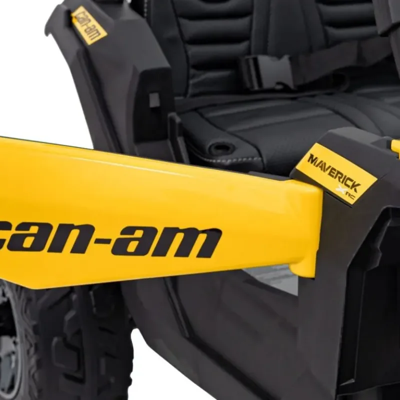 Дитячий акумуляторний квадроцикл CAN-AM Maverick Жовтий