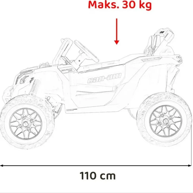 Дитячий акумуляторний квадроцикл CAN-AM Maverick Червоний