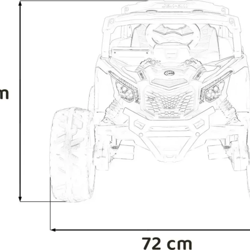Дитячий акумуляторний квадроцикл CAN-AM Maverick Червоний