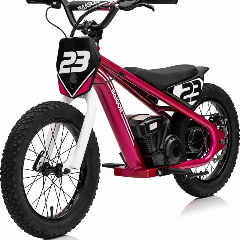 Дитячий акумуляторний мотоцикл BAIGOR 23 PRO Рожевий