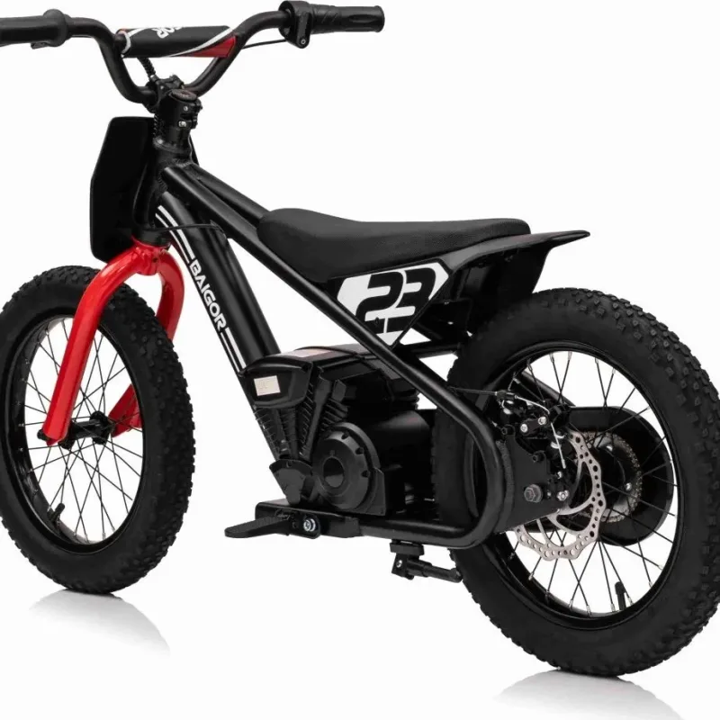 Дитячий акумуляторний мотоцикл BAIGOR 23 PRO чорний