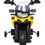 Дитячий акумуляторний мотоцикл BMW F850 GS Жовтий + Опорні колеса + Аудіо LED + Free Start + EVA