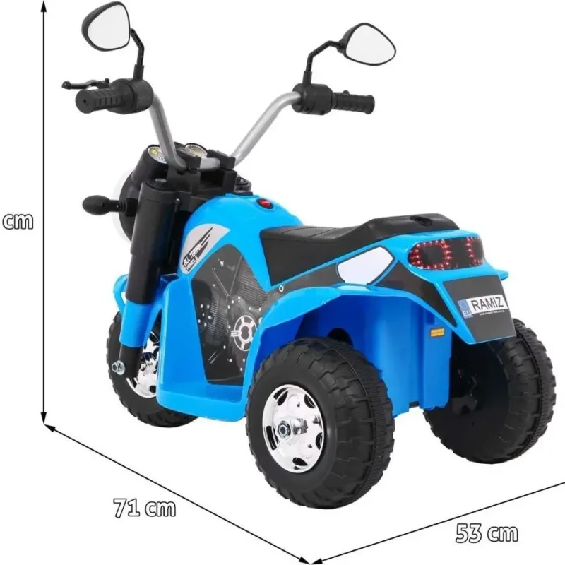 Дитячий акумуляторний мотоцикл RAMIZ MiniBike блакитний