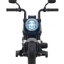 Дитячий акумуляторний мотоцикл Чоппер FASTER Білий + FM Радіо + Аудіо панель + LED