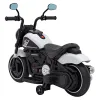 Дитячий акумуляторний мотоцикл Чоппер FASTER Білий + FM Радіо + Аудіо панель + LED