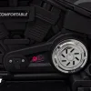 Дитячий акумуляторний мотоцикл Чоппер FASTER Білий + FM Радіо + Аудіо панель + LED