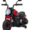 Дитячий акумуляторний мотоцикл Чоппер FASTER, Червоний + FM Радіо + Аудіо панель + LED