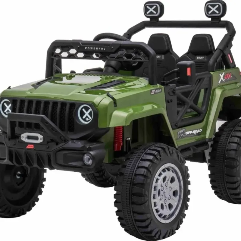 Дитячий акумуляторний позашляховик OFF ROAD Зелений