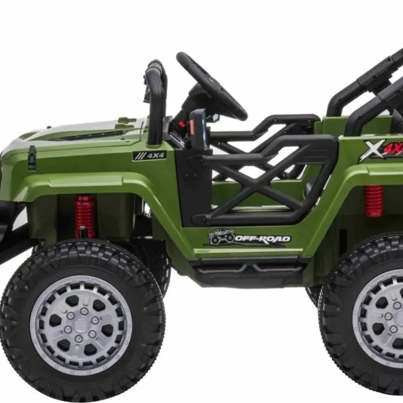 Дитячий акумуляторний позашляховик OFF ROAD Зелений