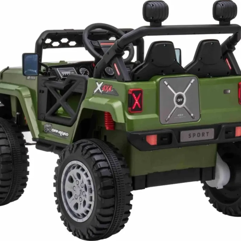 Дитячий акумуляторний позашляховик OFF ROAD Зелений