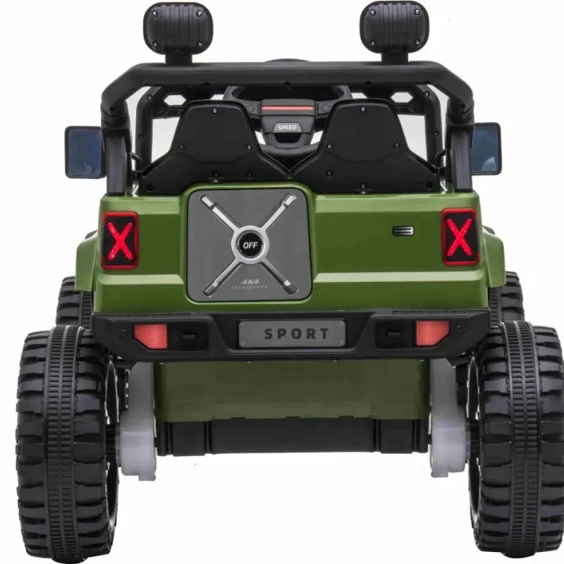 Дитячий акумуляторний позашляховик OFF ROAD Зелений