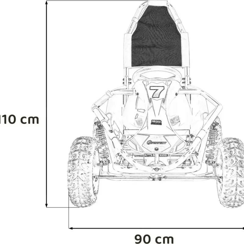 Дитячий бензиновий картинг Gokart MUD MONSTER Помаранчевий