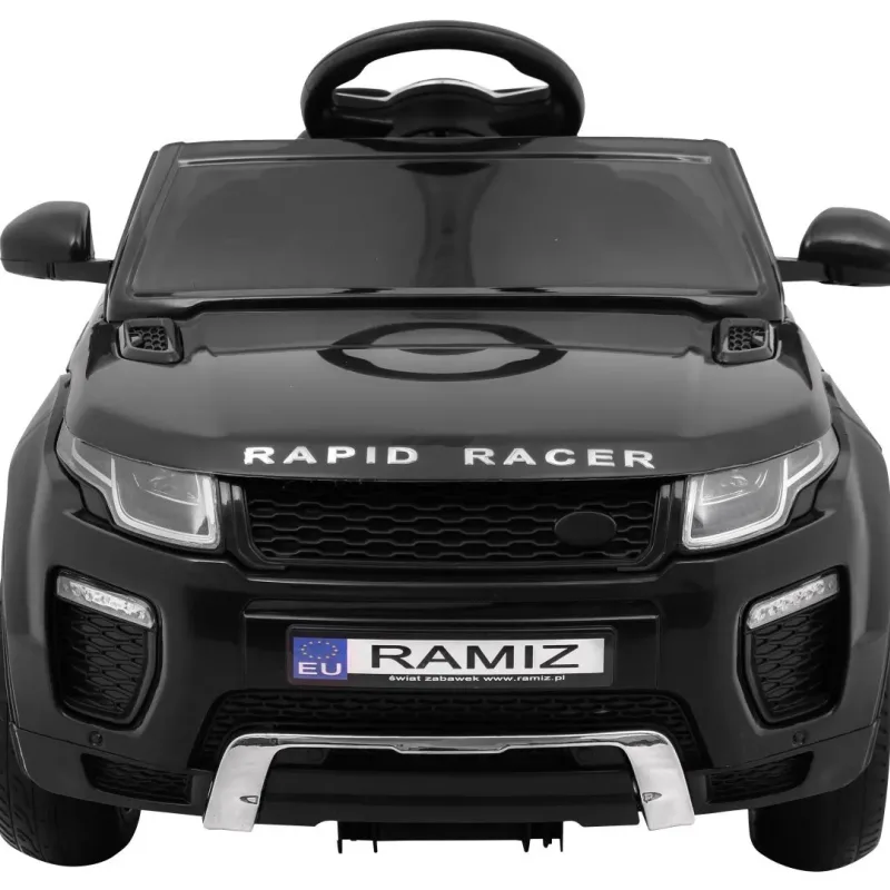 Дитячий електромобіль Rapid Racer Black + Пульт + Вільний старт + EVA + MP3 LED