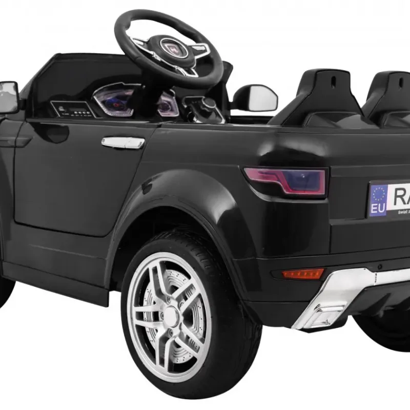 Дитячий електромобіль Rapid Racer Black + Пульт + Вільний старт + EVA + MP3 LED
