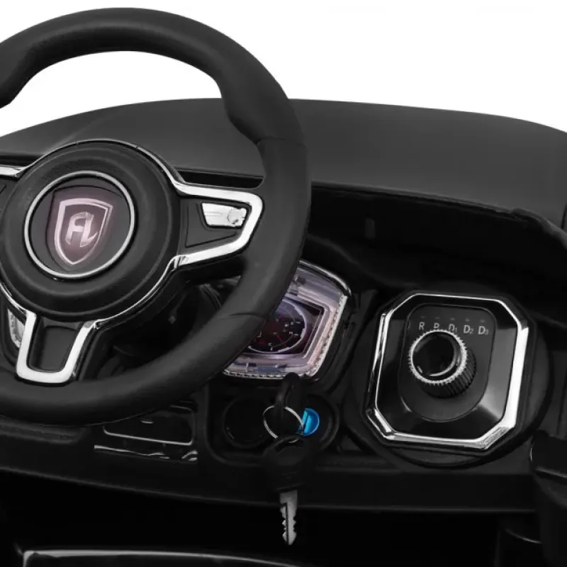 Дитячий електромобіль Rapid Racer Black + Пульт + Вільний старт + EVA + MP3 LED