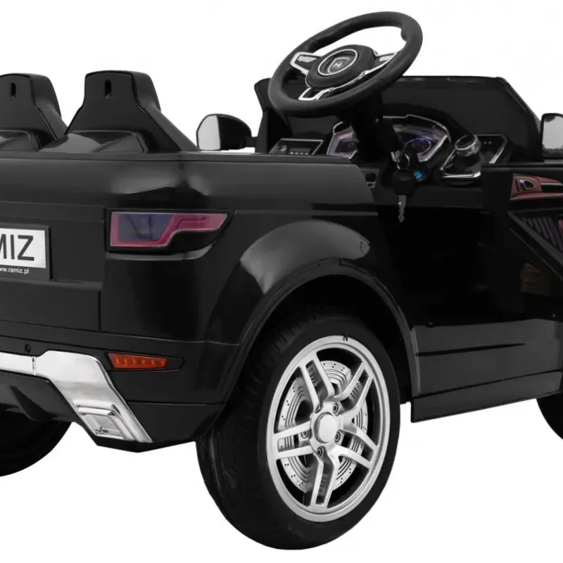 Дитячий електромобіль Rapid Racer Black + Пульт + Вільний старт + EVA + MP3 LED