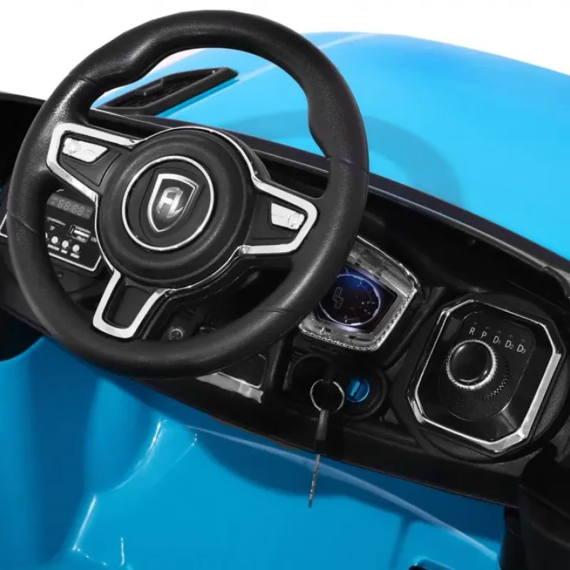Дитячий електромобіль Rapid Racer Blue + Пульт + Вільний старт + EVA + MP3 LED Дитячий електромобіль Rapid Racer Blue + Пульт + Вільний старт + EVA + MP3 LED